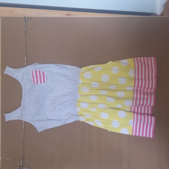 Girls circo dress size m/7/8. Gray, yellow and pink with pockets - Picture 1 of 3